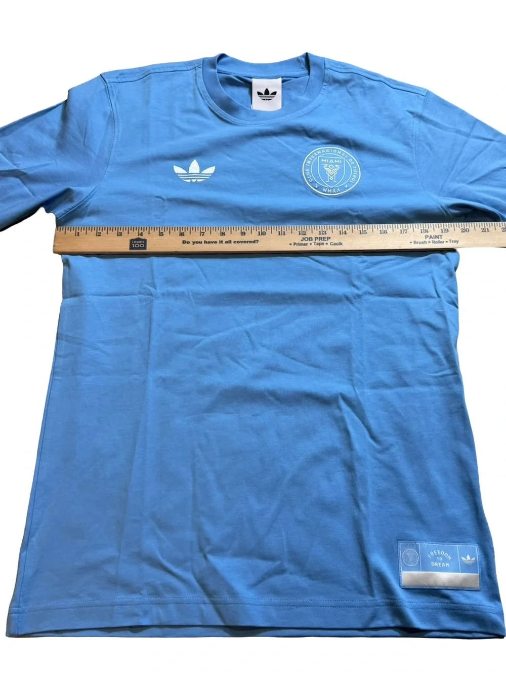 Adidas Originals Inter Miami soccer‎ CF Graphic Tee Shirt Sky Blue Men’s Small